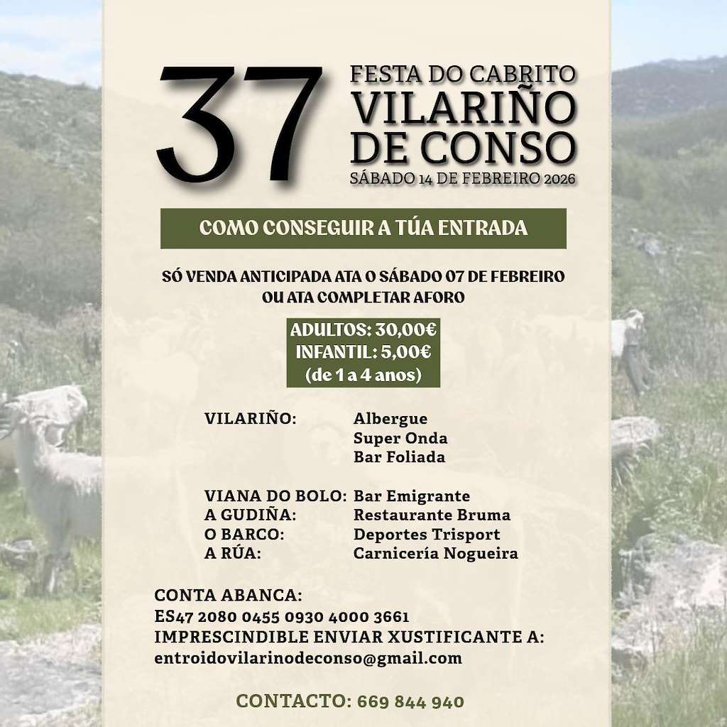 Carnaval - XXXVII Festa do Cabrito (2026) en Vilariño de Conso