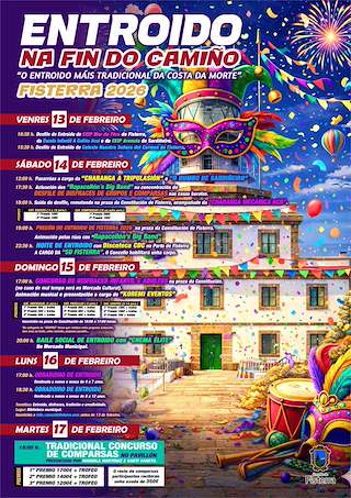 Fechas, información, programa, cartel, imágenes, mapa y ubicación de Carnaval (2026) en Fisterra