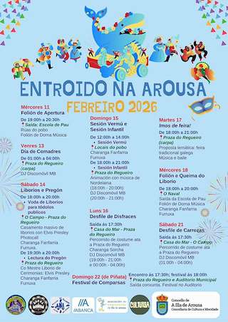 Fechas, información, programa, cartel, imágenes, mapa y ubicación de Carnaval (2026) en Illa de Arousa