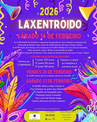 Fechas, información, programa, cartel, imágenes, mapa y ubicación de Carnaval (2026) en Laxe
