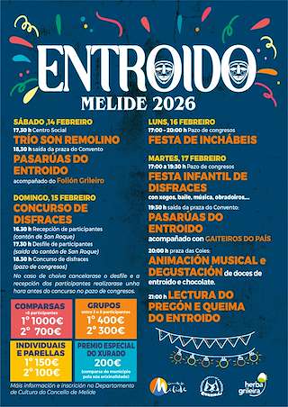 Fechas, información, programa, cartel, imágenes, mapa y ubicación de Carnaval (2026) en Melide