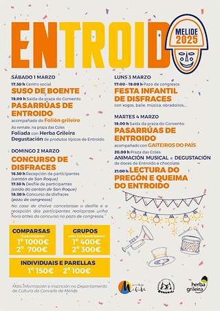 Fechas, información, programa, cartel, imágenes, mapa y ubicación de Carnaval  en  Melide