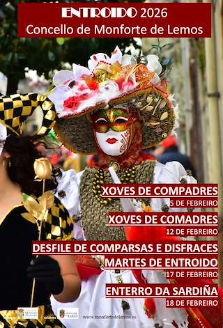 Fechas, información, programa, cartel, imágenes, mapa y ubicación de Carnaval (2026) en Monforte de Lemos