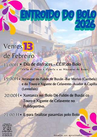 Fechas, información, programa, cartel, imágenes, mapa y ubicación de Carnaval (2026) en O Bolo