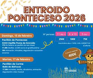 Fechas, información, programa, cartel, imágenes, mapa y ubicación de XXXII Carnaval (2026) en Ponteceso