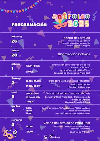 Fechas, información, programa, cartel, imágenes, mapa y ubicación de Carnaval  en  Pontedeume