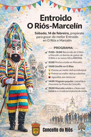 Fechas, información, programa, cartel, imágenes, mapa y ubicación de Carnaval (2026)  en  Riós