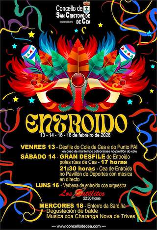 Fechas, información, programa, cartel, imágenes, mapa y ubicación de Carnaval (2026) en San Cristovo de Cea