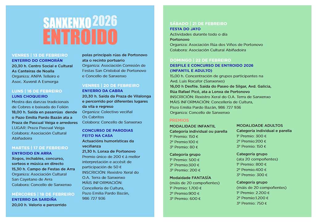 Carnaval (2026) en Sanxenxo