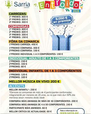 Fechas, información, programa, cartel, imágenes, mapa y ubicación de Carnaval (2026) en Sarria