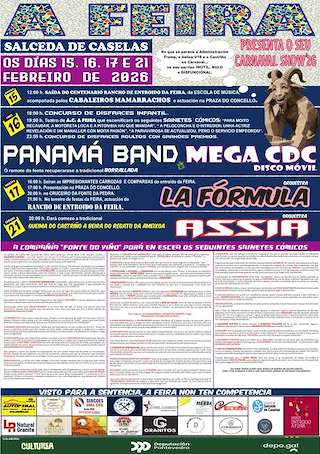 Fechas, información, programa, cartel, imágenes, mapa y ubicación de Carnaval Show de A Feira (2026) en Salceda de Caselas