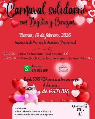 Fechas, información, programa, cartel, imágenes, mapa y ubicación de Carnaval Solidario de Angoares (2026) en Ponteareas