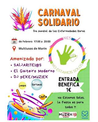 Fechas, información, programa, cartel, imágenes, mapa y ubicación de Carnaval Solidario  en  Marín