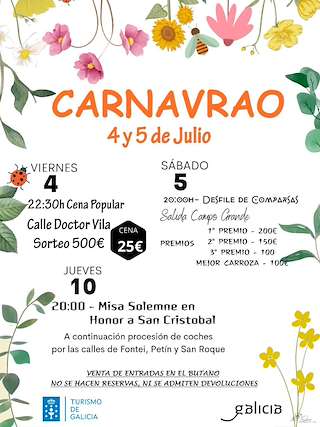 Fechas, información, programa, cartel, imágenes, mapa y ubicación de Carnavrao  en  A Rúa