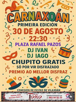 Fechas, información, programa, cartel, imágenes, mapa y ubicación de I Carnaxoán  en  Vilagarcía de Arousa