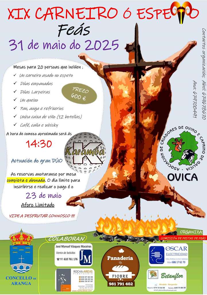 XIX Carneiro ó Espeto de Feás en Aranga