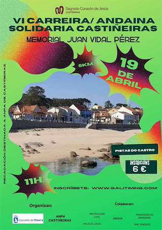 Fechas, información, programa, cartel, imágenes, mapa y ubicación de VI Carreira - Andaina de Castiñeiras - Memorial Juan Vidal Pérez (2026) en Ribeira