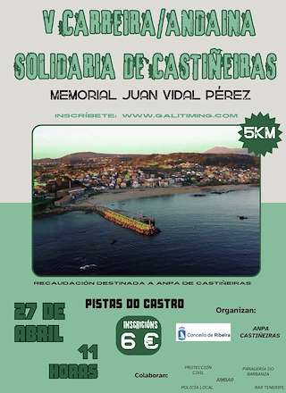 Fechas, información, programa, cartel, imágenes, mapa y ubicación de V Carreira - Andaina de Castiñeiras - Memorial Juan Vidal Pérez  en  Ribeira
