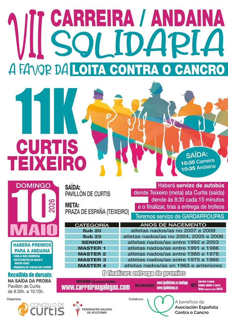 VII Carreira - Andaina Solidaria Axuda Contra o Cancro 11K en Curtis