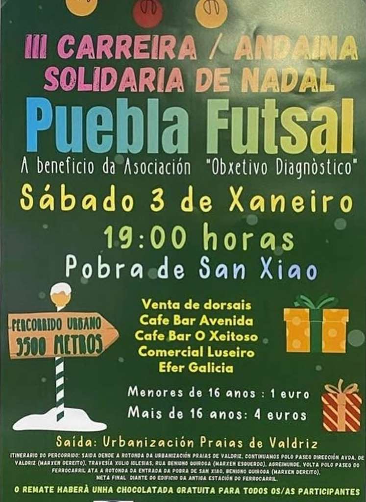 Carreira - Andaina Solidaria de Nadal Puebla Futsal  en Láncara