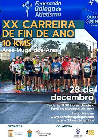 Fechas, información, programa, cartel, imágenes, mapa y ubicación de XX Carrera de Fin de Año (2025) en Ares