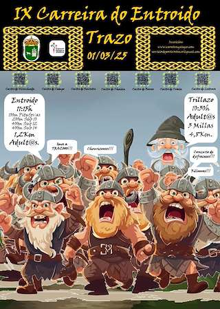 Fechas, información, programa, cartel, imágenes, mapa y ubicación de IX Carreira do Entroido  en  Trazo