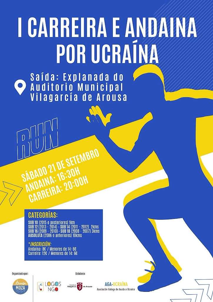 I Carreira e Andaina por Ucrania en Vilagarcía de Arousa