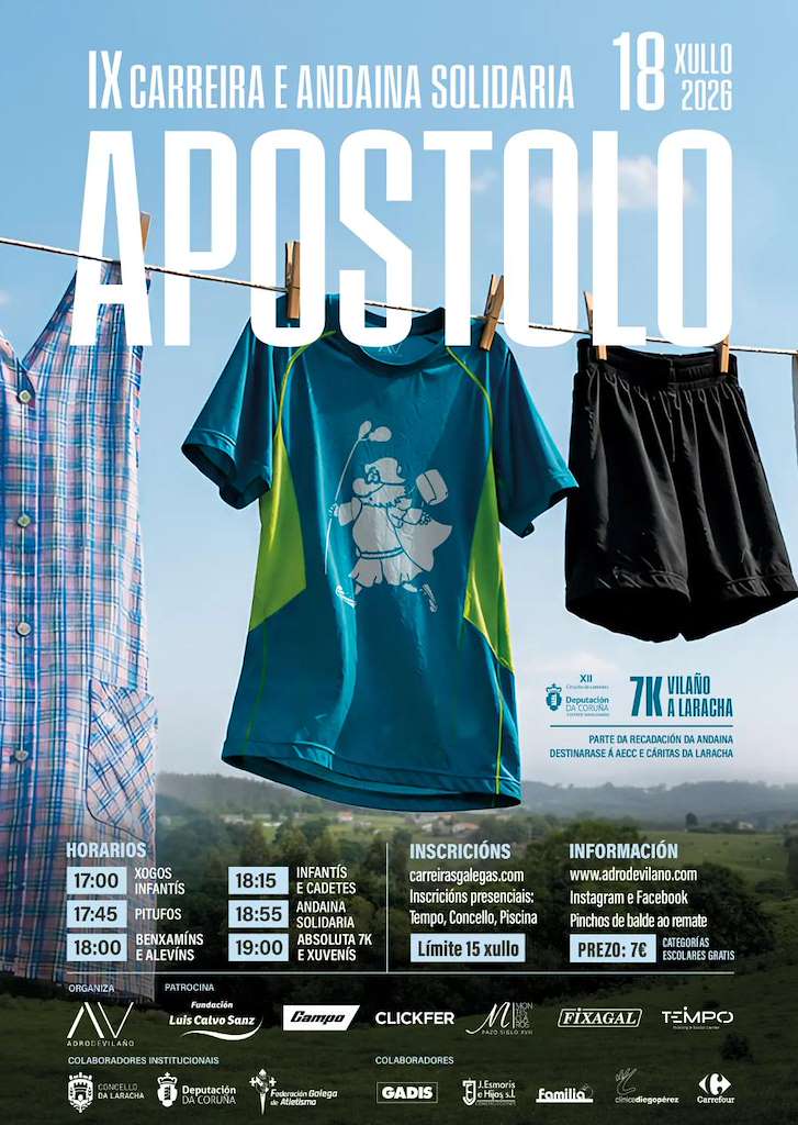 IX Carreira e Andaina Solidaria do Apóstolo (2026) en A Laracha
