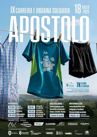 Fechas, información, programa, cartel, imágenes, mapa y ubicación de IX Carreira e Andaina Solidaria do Apóstolo (2026)  en  A Laracha