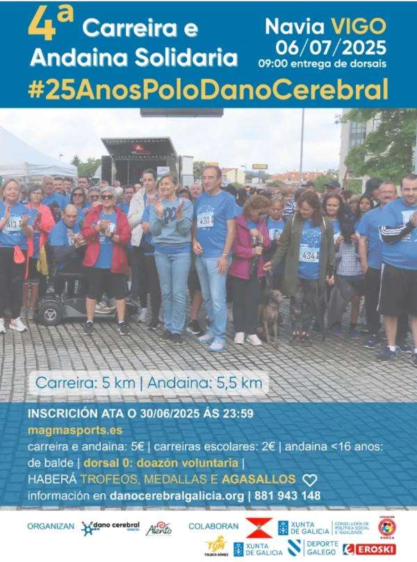 Carreira e Andaina Solidaria Polo Dano Cerebral (2025) en Vigo