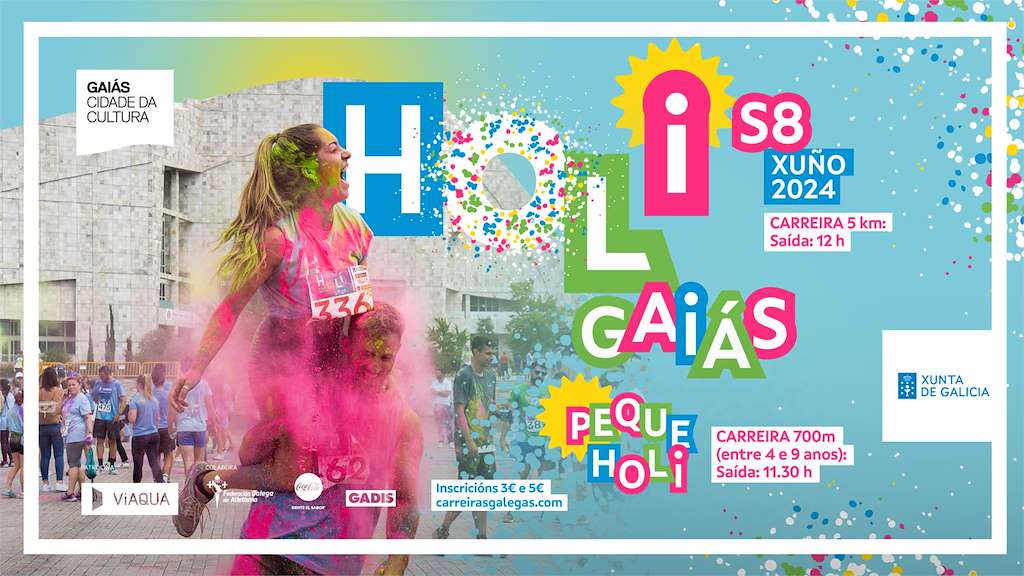 V Carreira Holi Gaiás en Santiago de Compostela