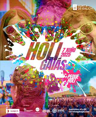 Fechas, información, programa, cartel, imágenes, mapa y ubicación de VII Carreira Holi Gaiás  en  Santiago de Compostela