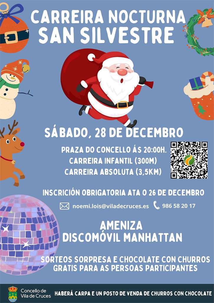Carreira Nocturna de San Silvestre en Vila de Cruces