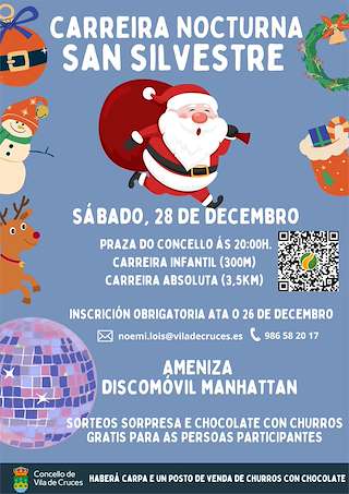 Fechas, información, programa, cartel, imágenes, mapa y ubicación de Carreira Nocturna de San Silvestre  en  Vila de Cruces