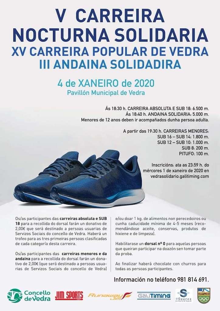 V Carreira Nocturna Solidaria - XV Carreria Popular en Vedra