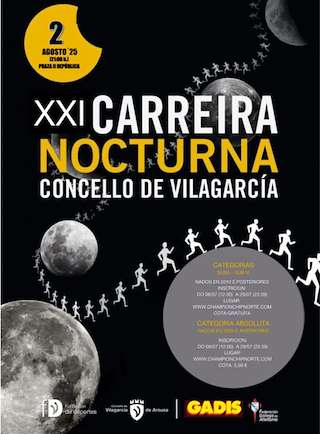 Fechas, información, programa, cartel, imágenes, mapa y ubicación de XXI Carreira Nocturna  en  Vilagarcía de Arousa