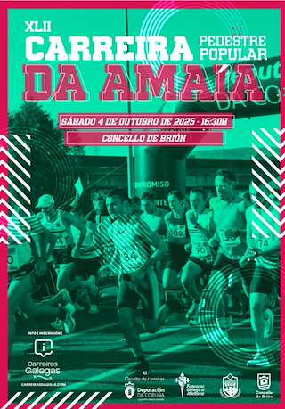 Fechas, información, programa, cartel, imágenes, mapa y ubicación de XLII Carreira Pedestre da Amaía (2025)  en  Brión