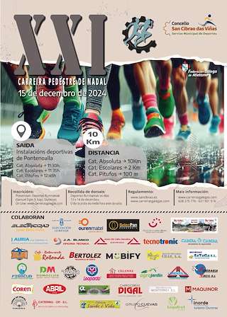Fechas, información, programa, cartel, imágenes, mapa y ubicación de XXI Carreira Pedestre de Nadal  en  San Cibrao das Viñas