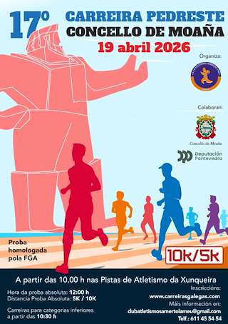 Fechas, información, programa, cartel, imágenes, mapa y ubicación de XVII Carreira Pedestre (2026) en Moaña