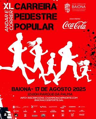 Fechas, información, programa, cartel, imágenes, mapa y ubicación de XL Carreira Pedestre Popular Andar e Correr  en  Baiona