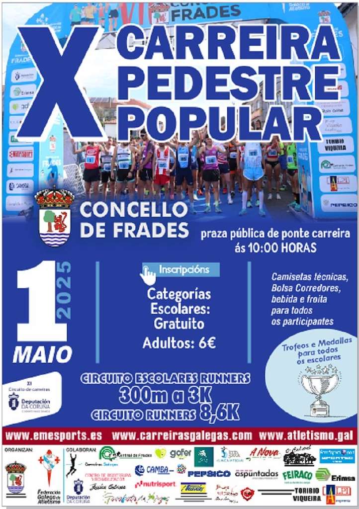 X Carreira Pedestre Popular (2025) en Frades