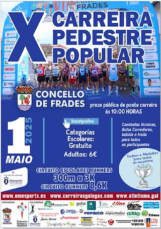 Fechas, información, programa, cartel, imágenes, mapa y ubicación de X Carreira Pedestre Popular  en  Frades