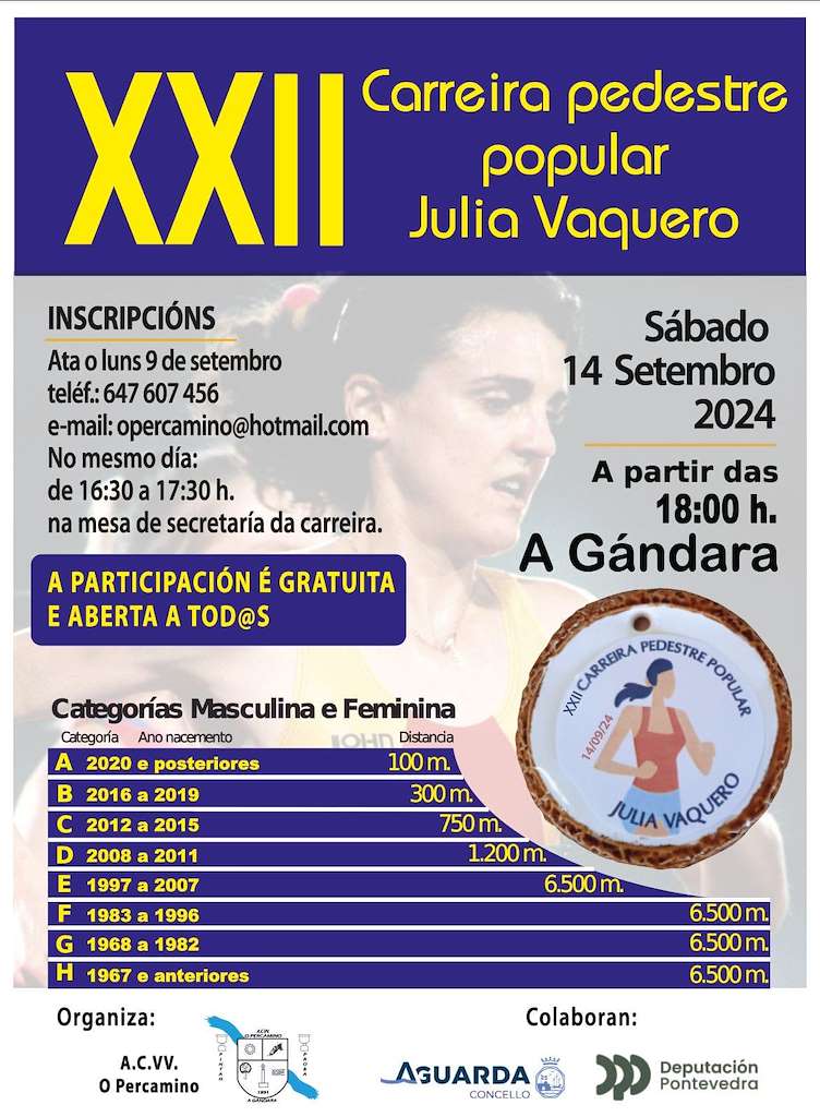 XXII Carreira Pedestre Popular Julia Vaquero en A Guarda