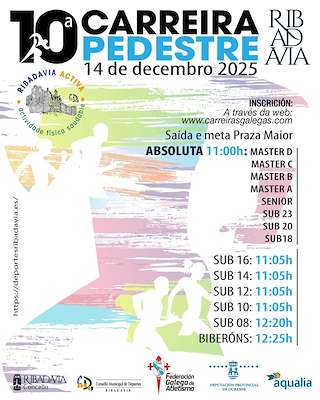 Fechas, información, programa, cartel, imágenes, mapa y ubicación de X Carreira Pedestre Popular (2025)  en  Ribadavia