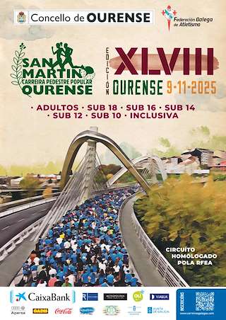 Fechas, información, programa, cartel, imágenes, mapa y ubicación de XLVIII Carreira Pedestre Popular San Martiño (2025) en Ourense