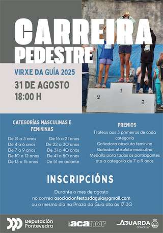 Fechas, información, programa, cartel, imágenes, mapa y ubicación de Carreira Pedestre Virxe da Guía  en  A Guarda