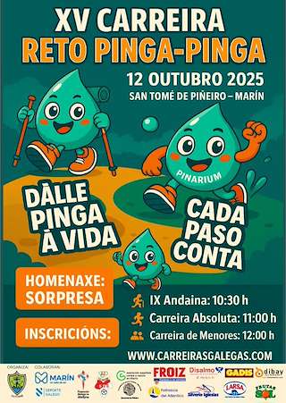 Fechas, información, programa, cartel, imágenes, mapa y ubicación de XV Carreira Pinga Pinga  (2025)  en  Marín