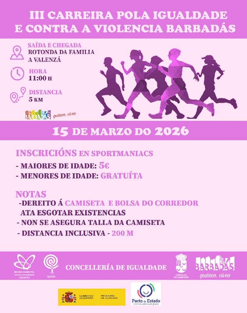 III Carreira pola Igualdade e Contra a Violencia en Barbadás