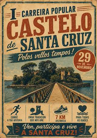 Fechas, información, programa, cartel, imágenes, mapa y ubicación de I Carreira Popular Castelo de Santa Cruz (2026)  en  Oleiros