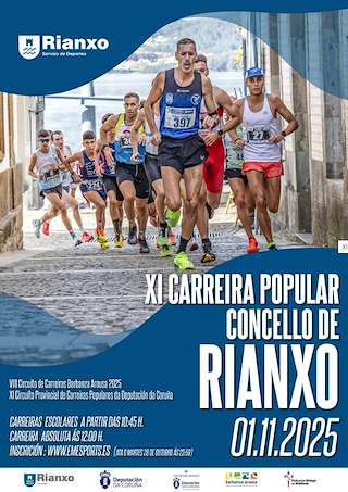 Fechas, información, programa, cartel, imágenes, mapa y ubicación de XI Carreira Popular Concello de Rianxo (2025)